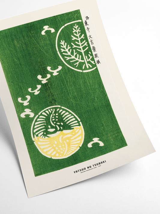 Yatsuo no tsubaki - original woodblock print III