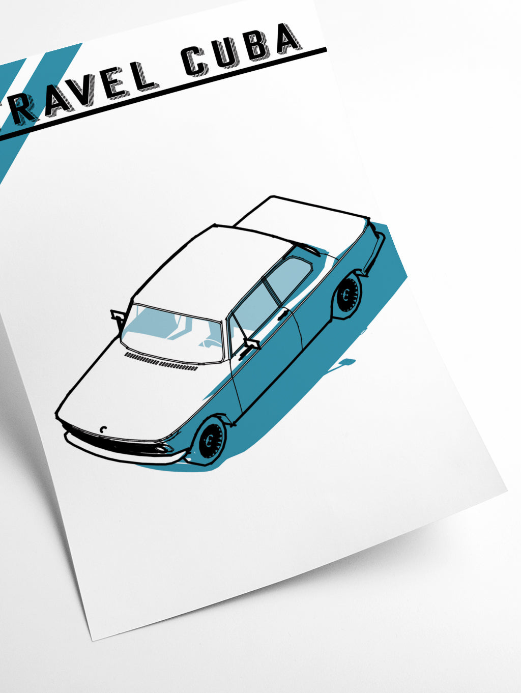 Travel cuba blue Car