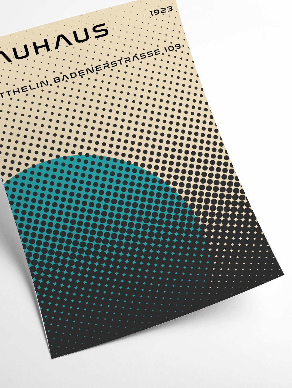 bauhaus geometric teal vibe