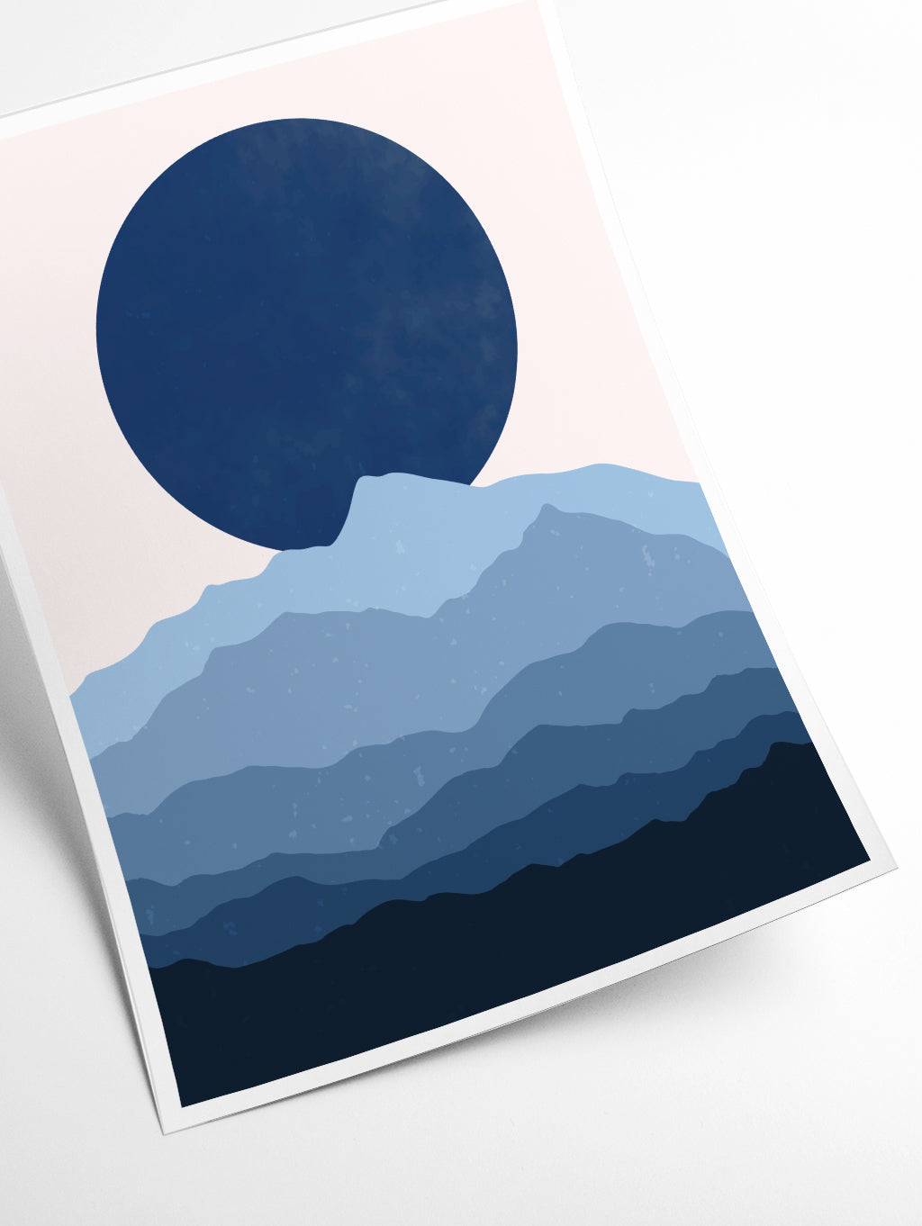 Blue Abstract Moonrise