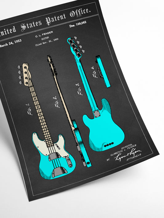 Fender bass guitar Patent