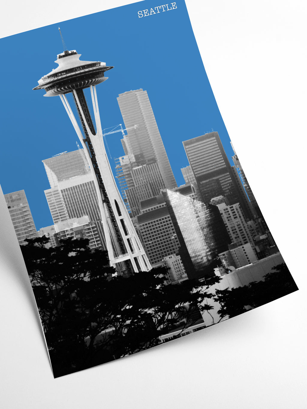 Halftone Seattle Blue