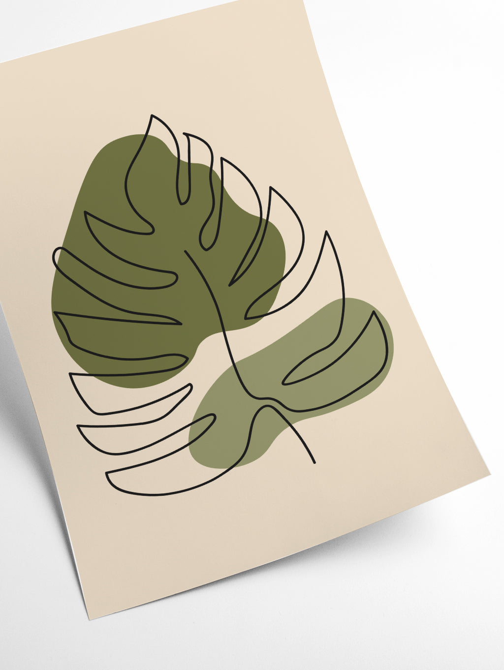 Abstract one line leaf drawing II