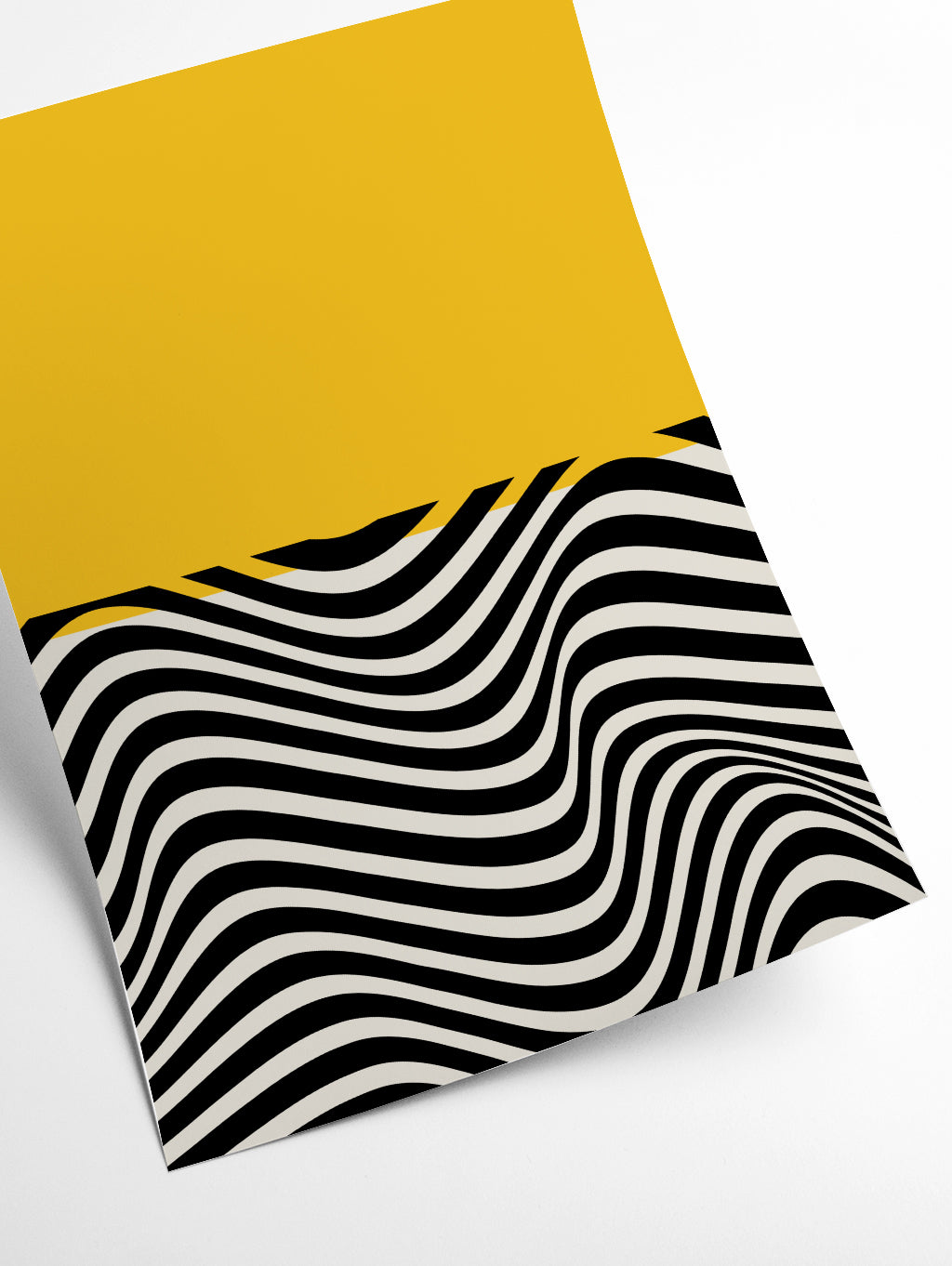 minimal abstract yellow wave
