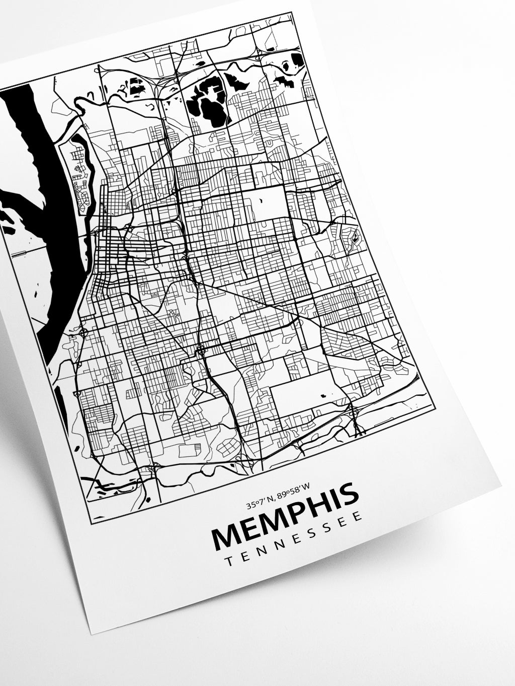 Map of Memphis Tennessee