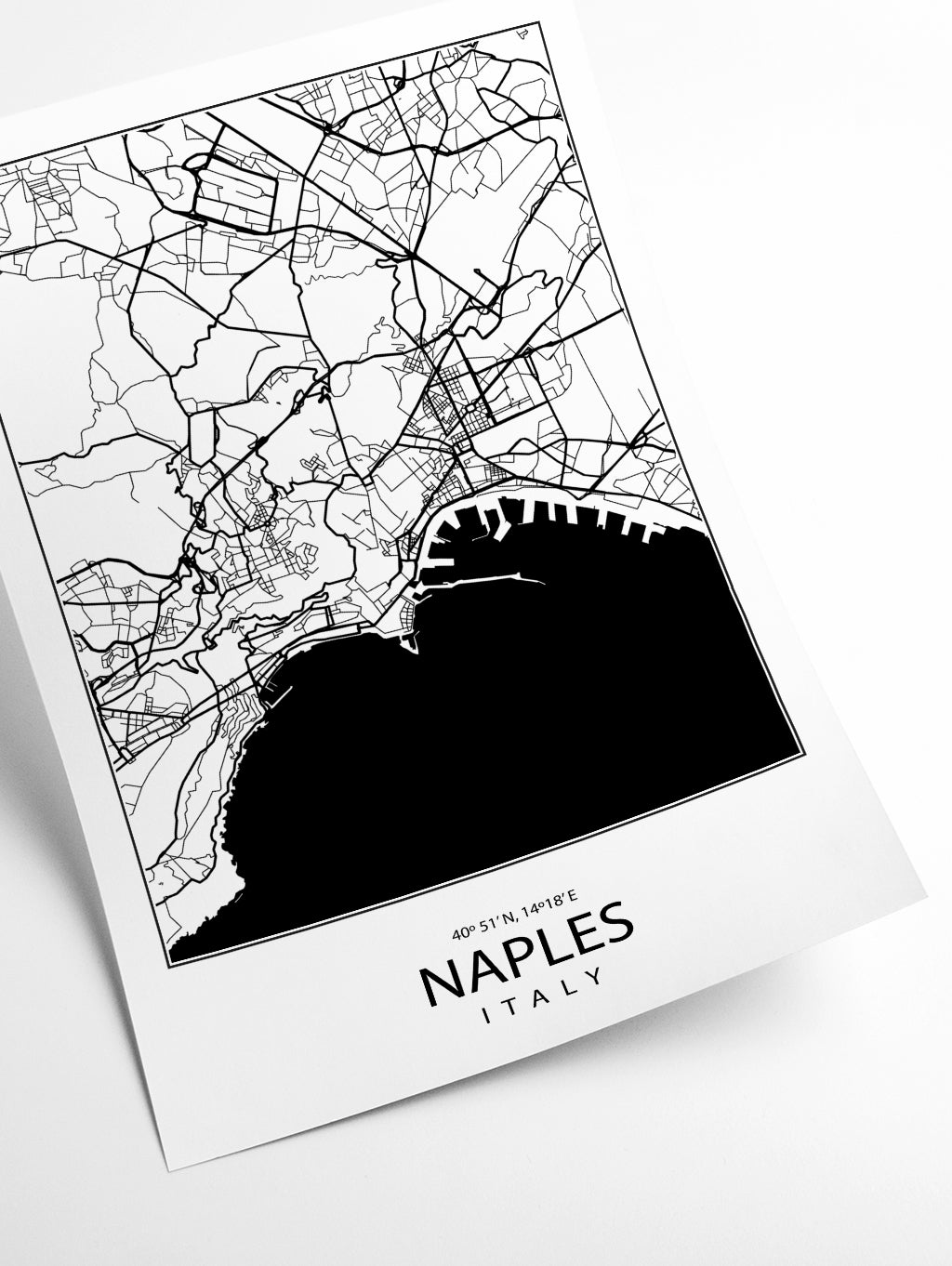 Map of Naples Italy