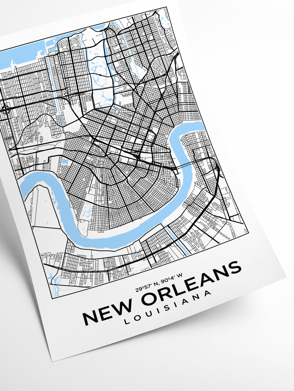 Map of New Orleans Louisiana