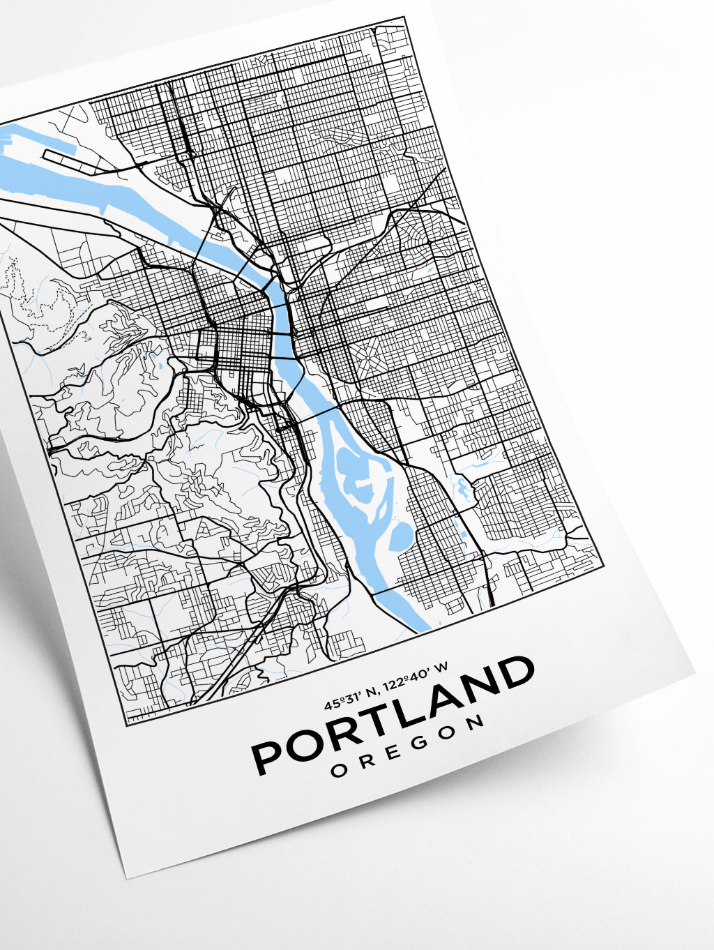 Map of Portland Oregon