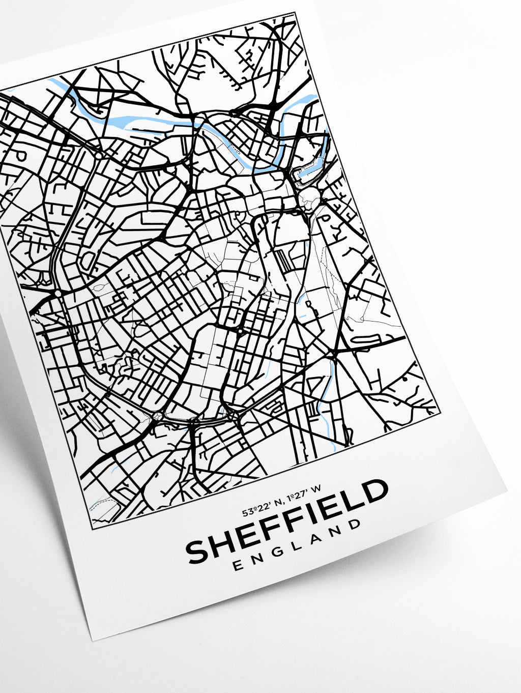 Map of Sheffield England
