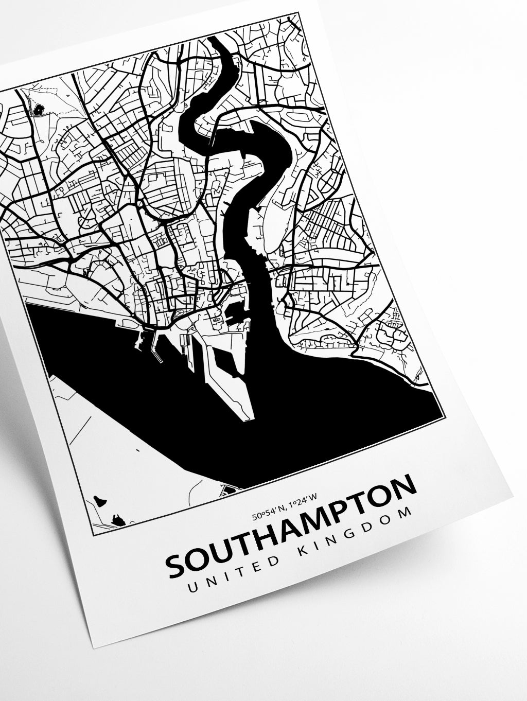 Map of Southampton United Kingdom