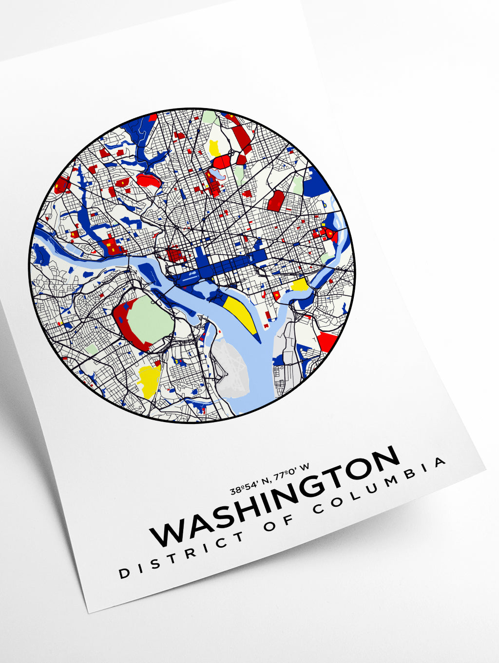 Map of Washington Columbia