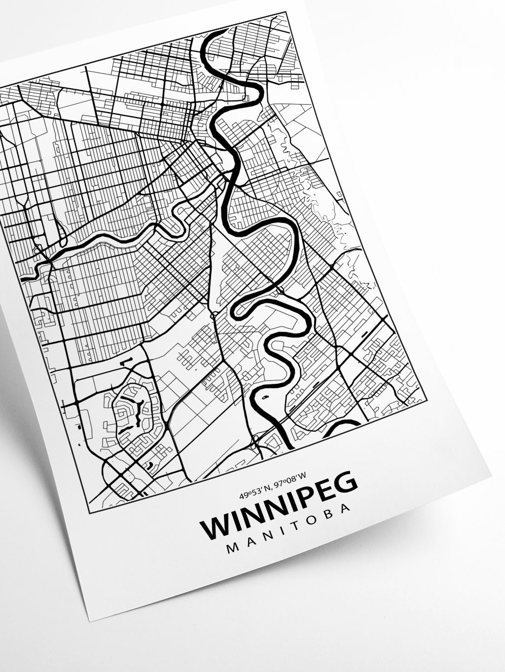 Map of Winnipeg Canada