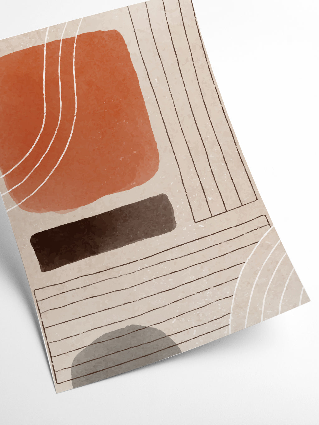 Orange Minimal Shapes #1