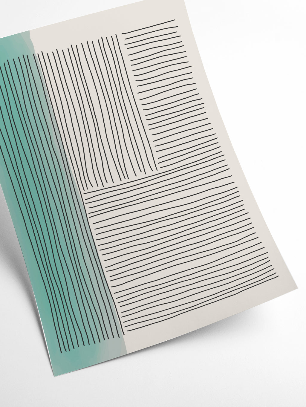 Pale Green Minimal Shapes Series #4