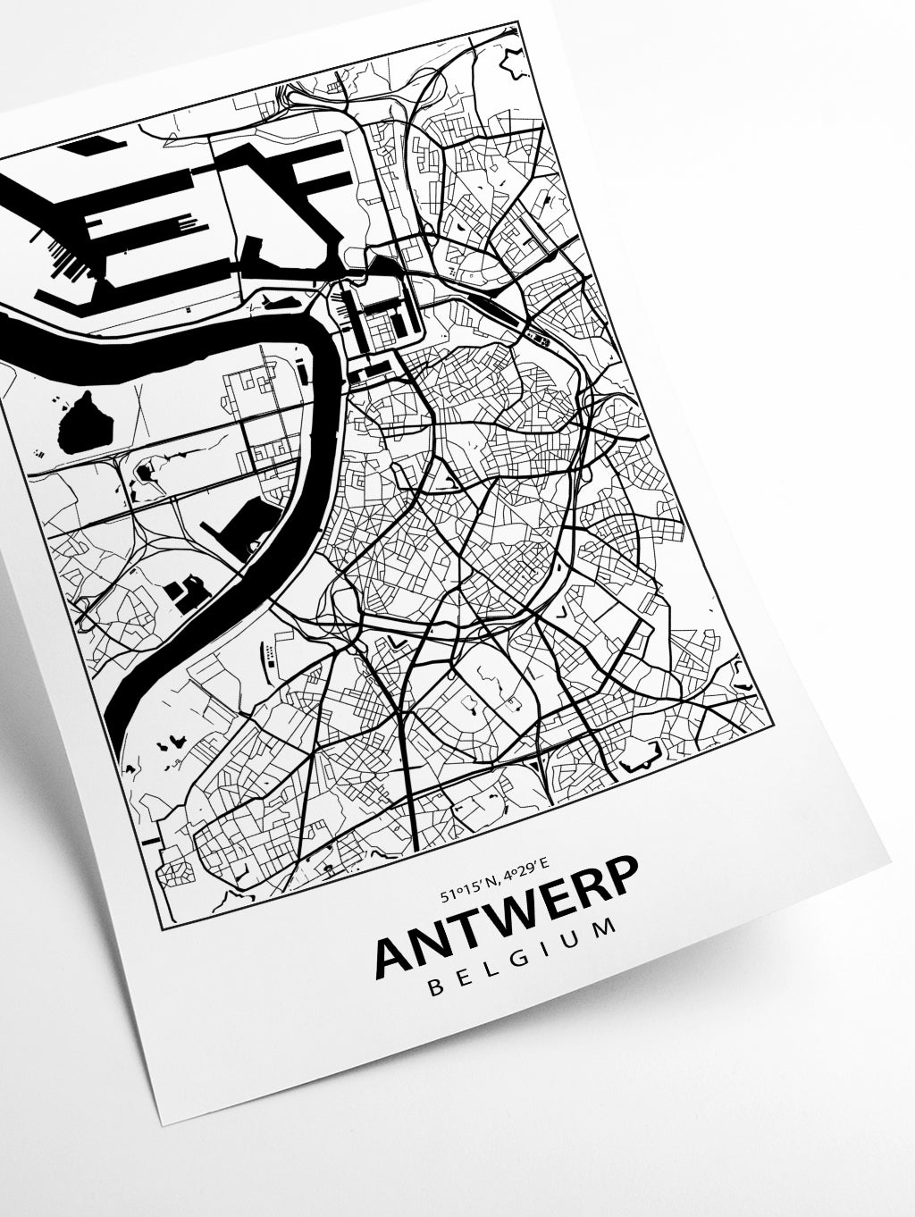 Map of Antwerp Belgium