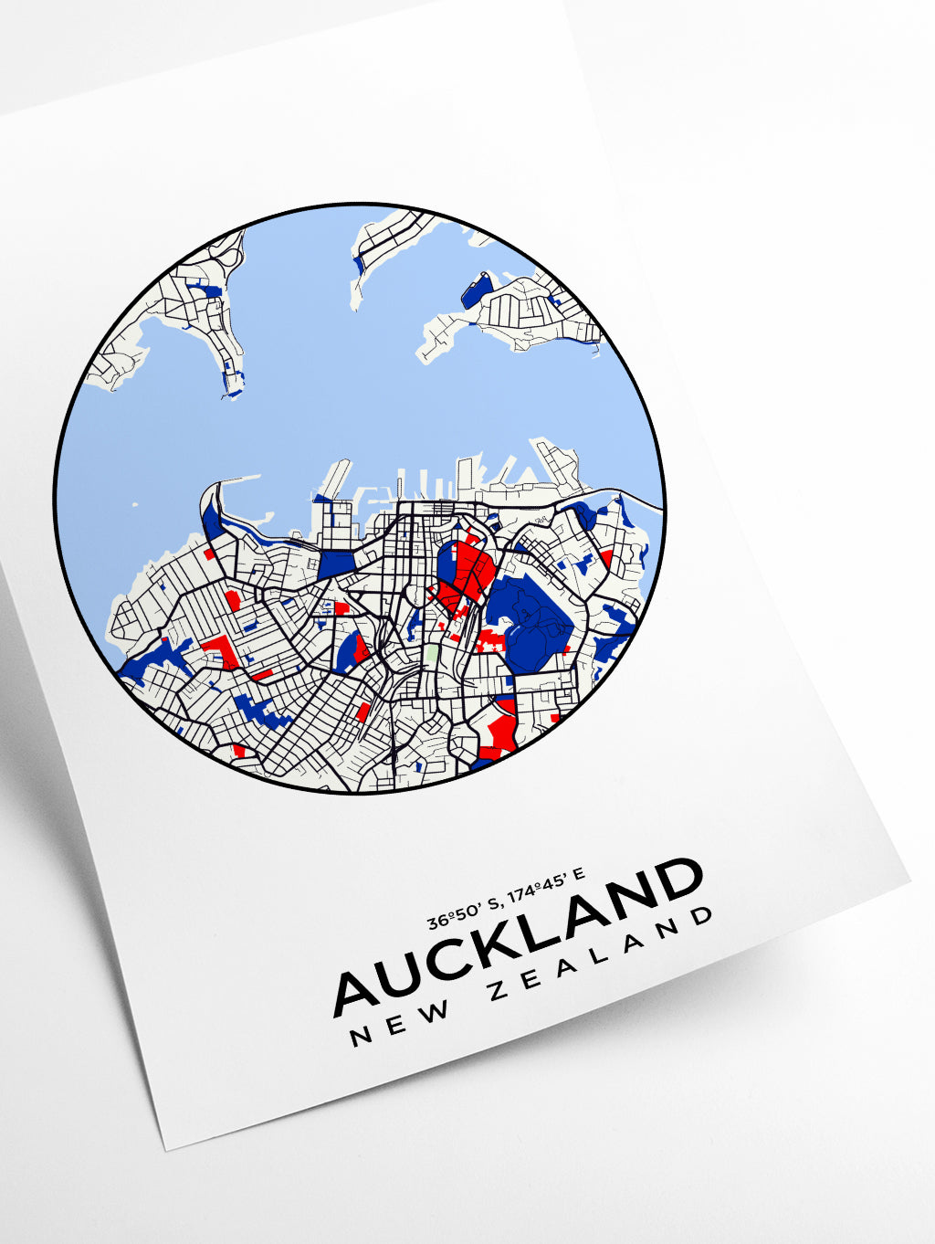 Map of Auckland New Zealand