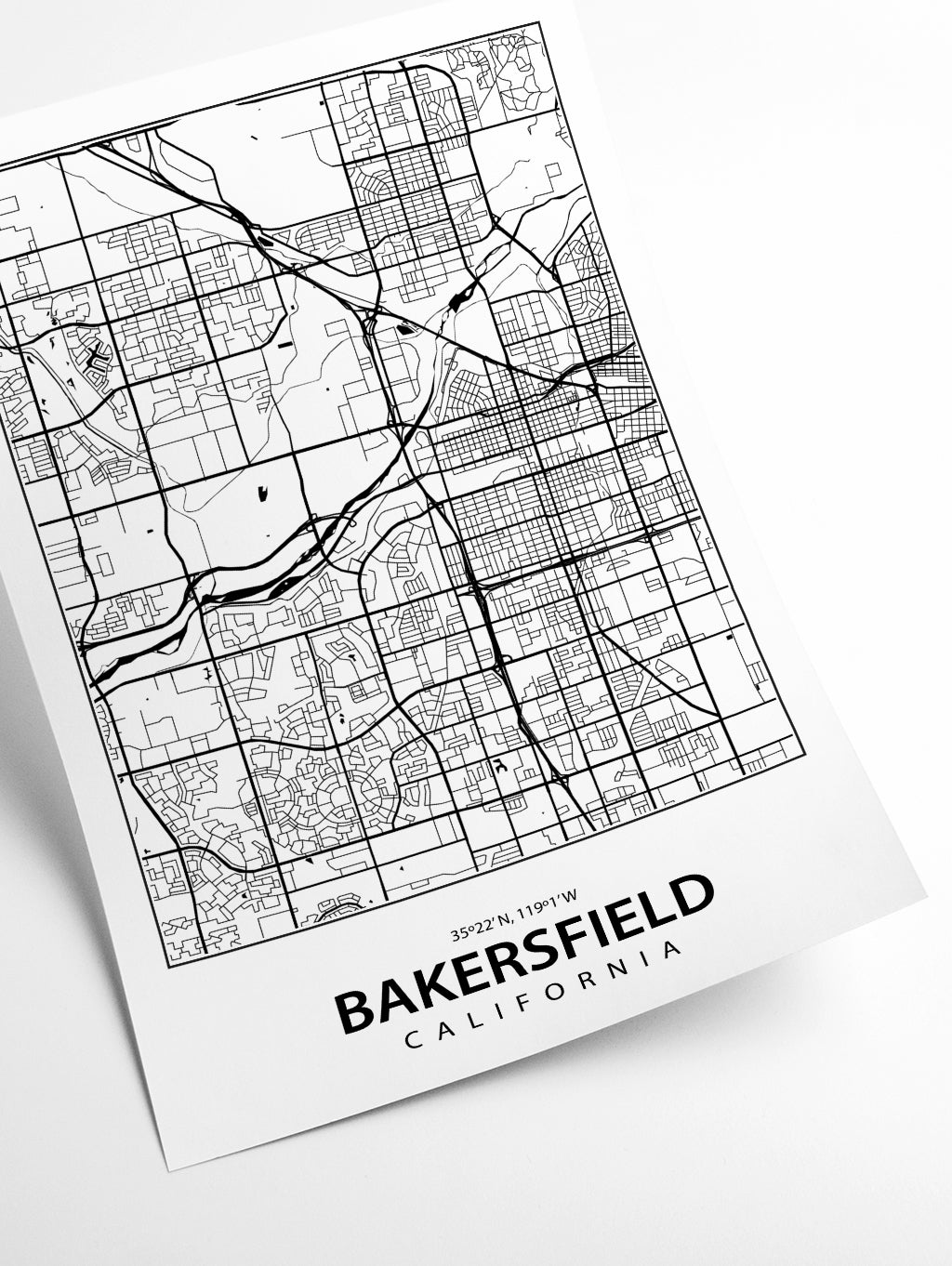 Map of Bakersfield