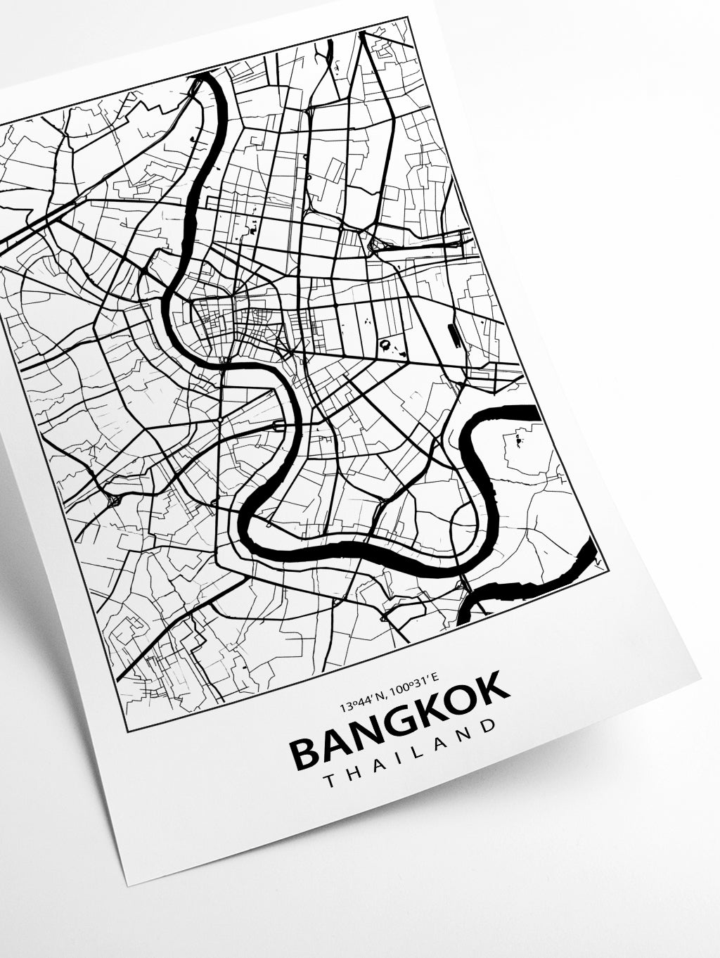 Map of Bangkok Thailand