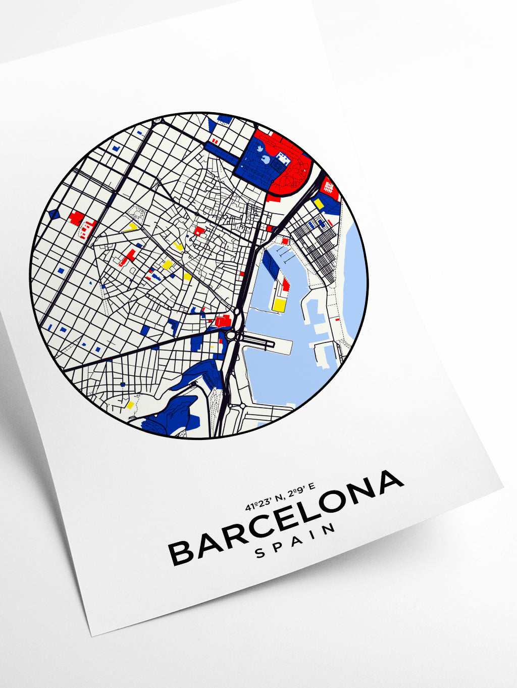 Map of Barcelona Spain