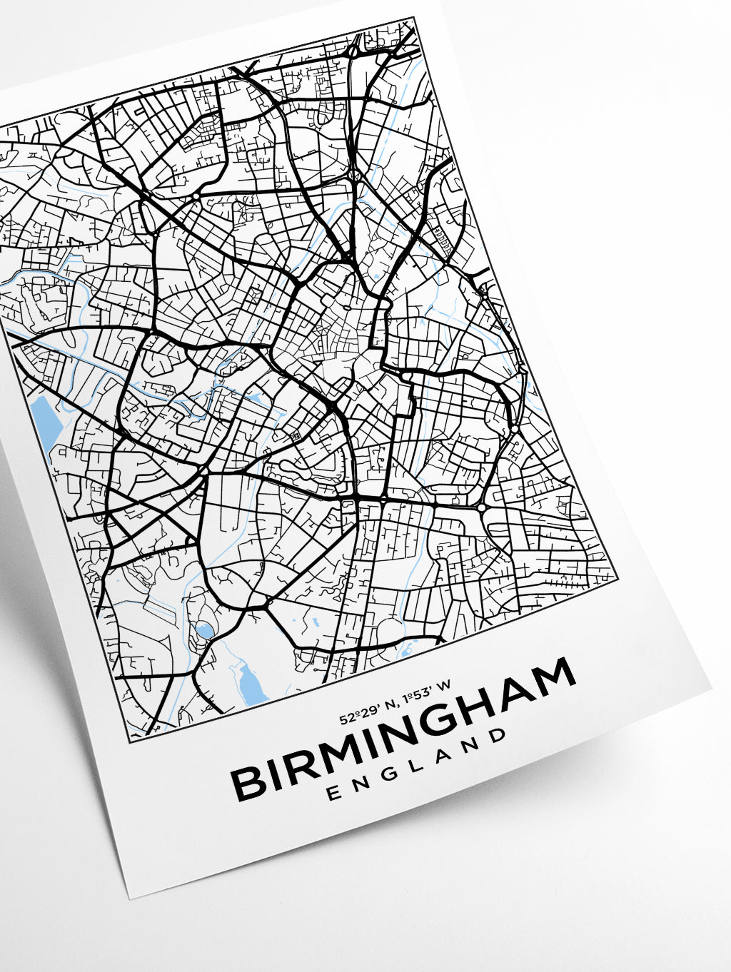 Map of Birmingham England