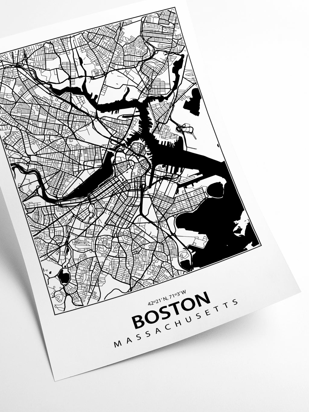 Map of Boston Massachusetts