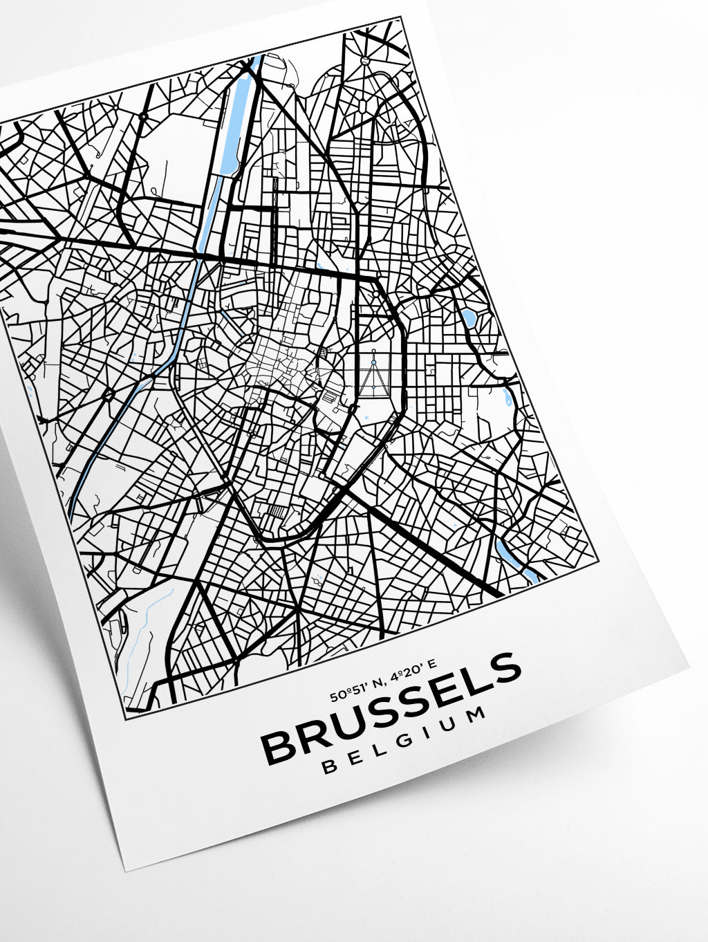 Map of Brussels Belgium