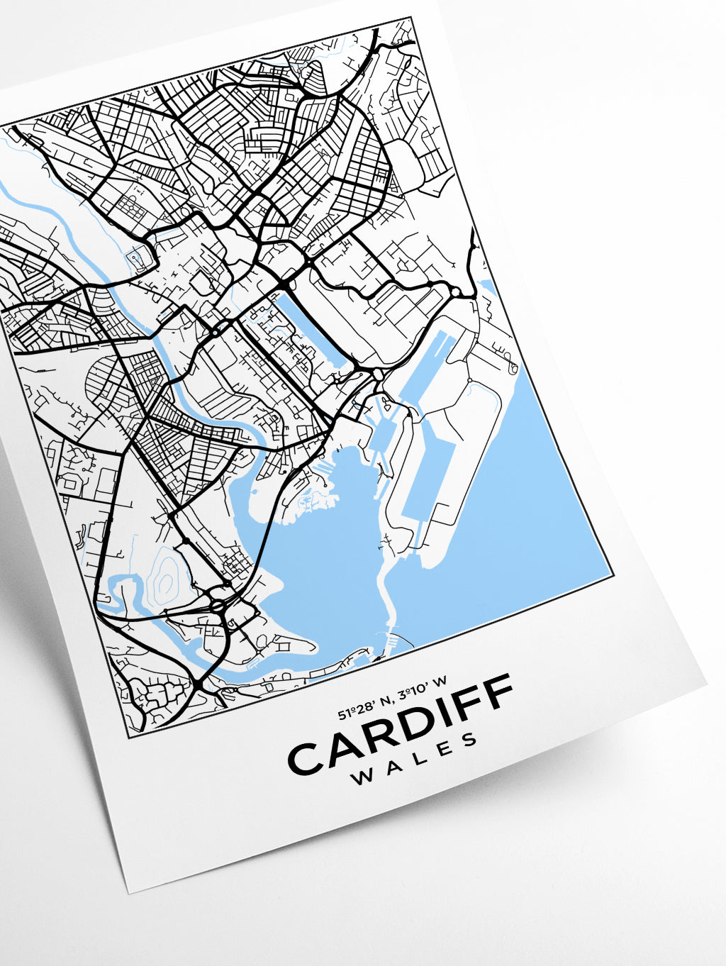 Map of Cardiff Wales