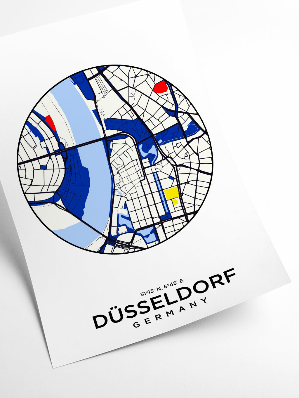 Map of Dusseldorf Germany