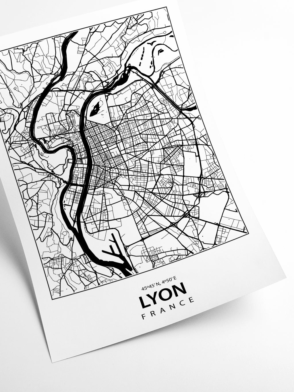 Map of Lyon France