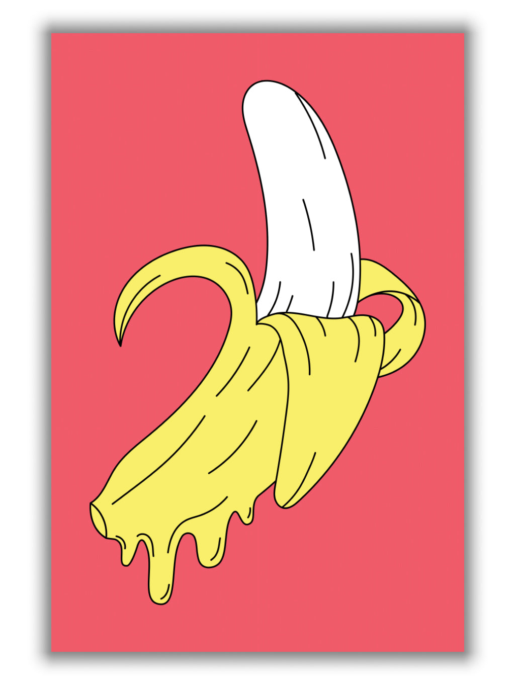 Melting pink banana