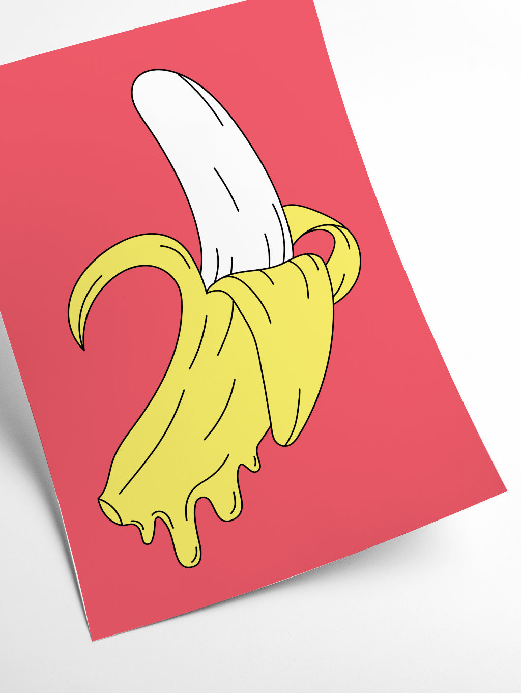Melting pink banana