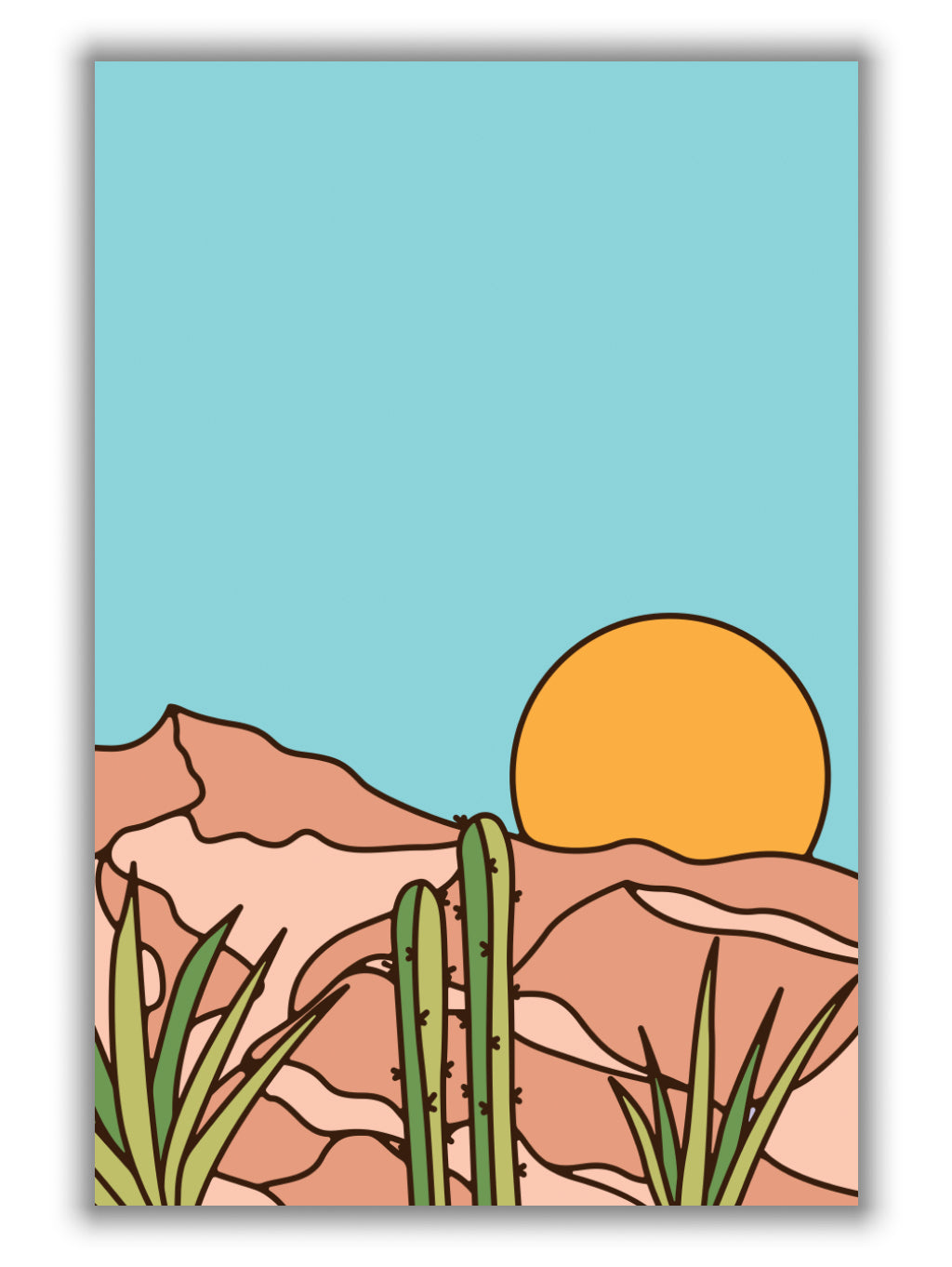 Minimal Desert sunset