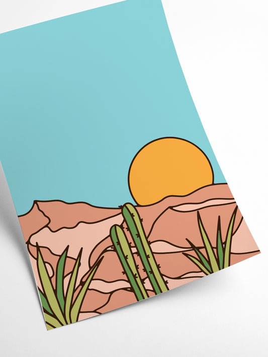 Minimal Desert sunset