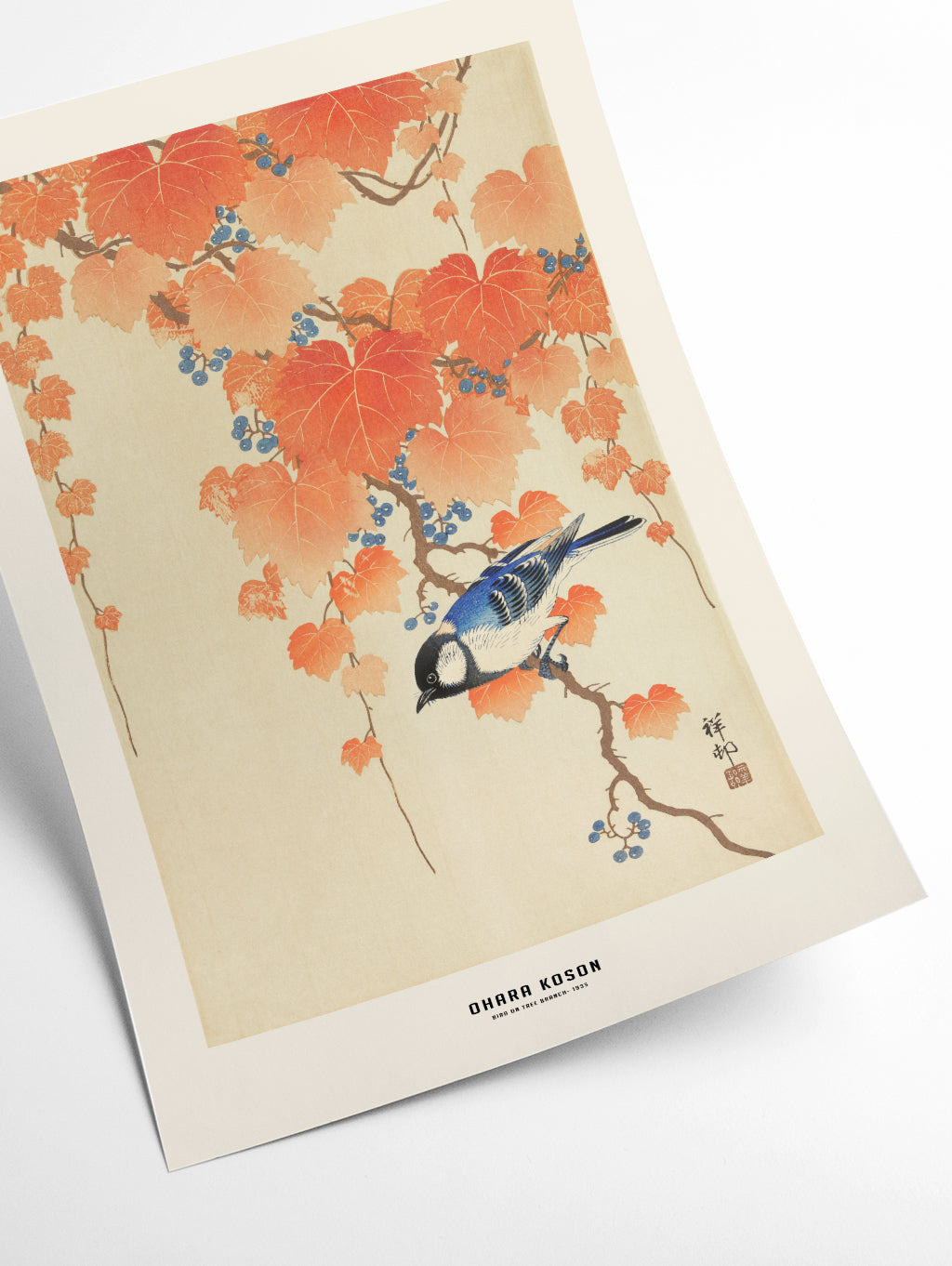 Ohara Koson - Bird on tree branch