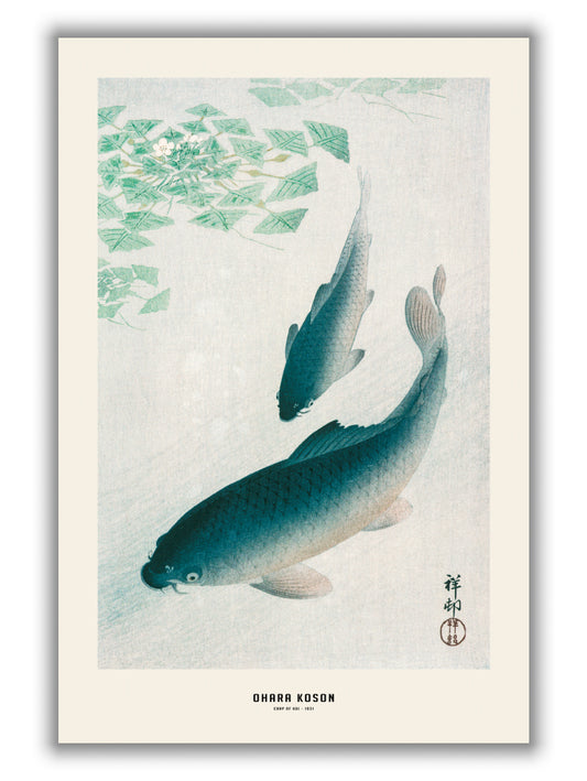 Ohara Koson - carp or koi