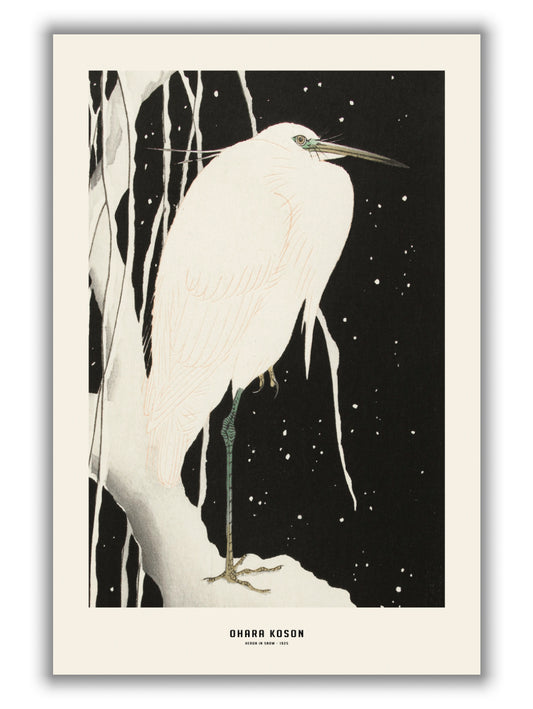 Ohara Koson - Heron in snow