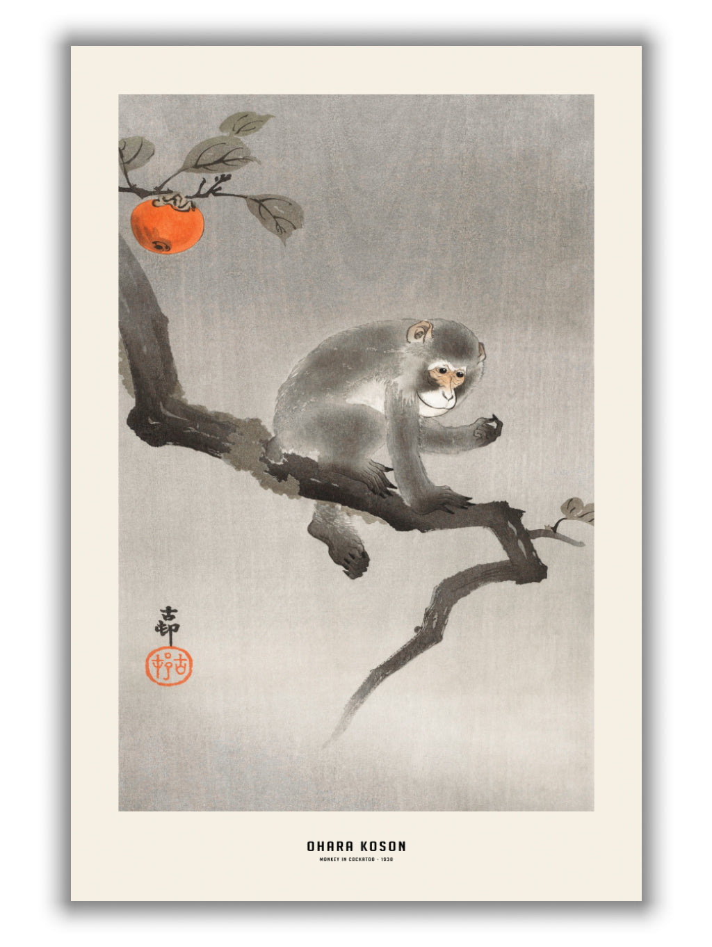 Ohara Koson - Monkey in cockatoo