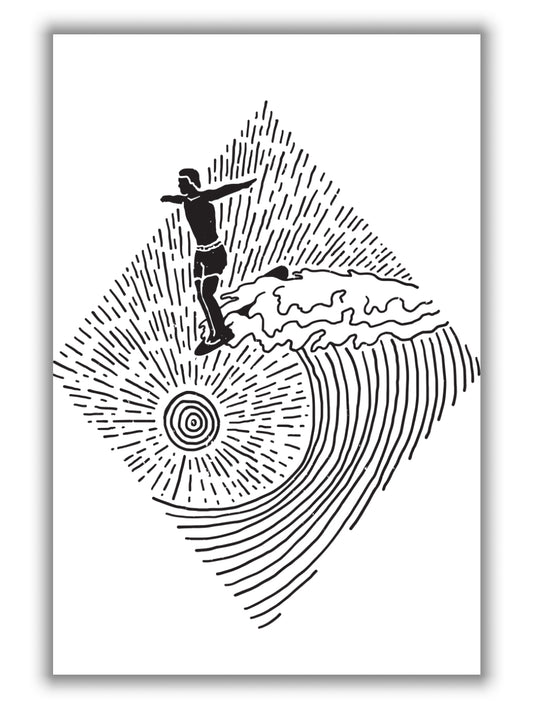 Surfer Line Drawing