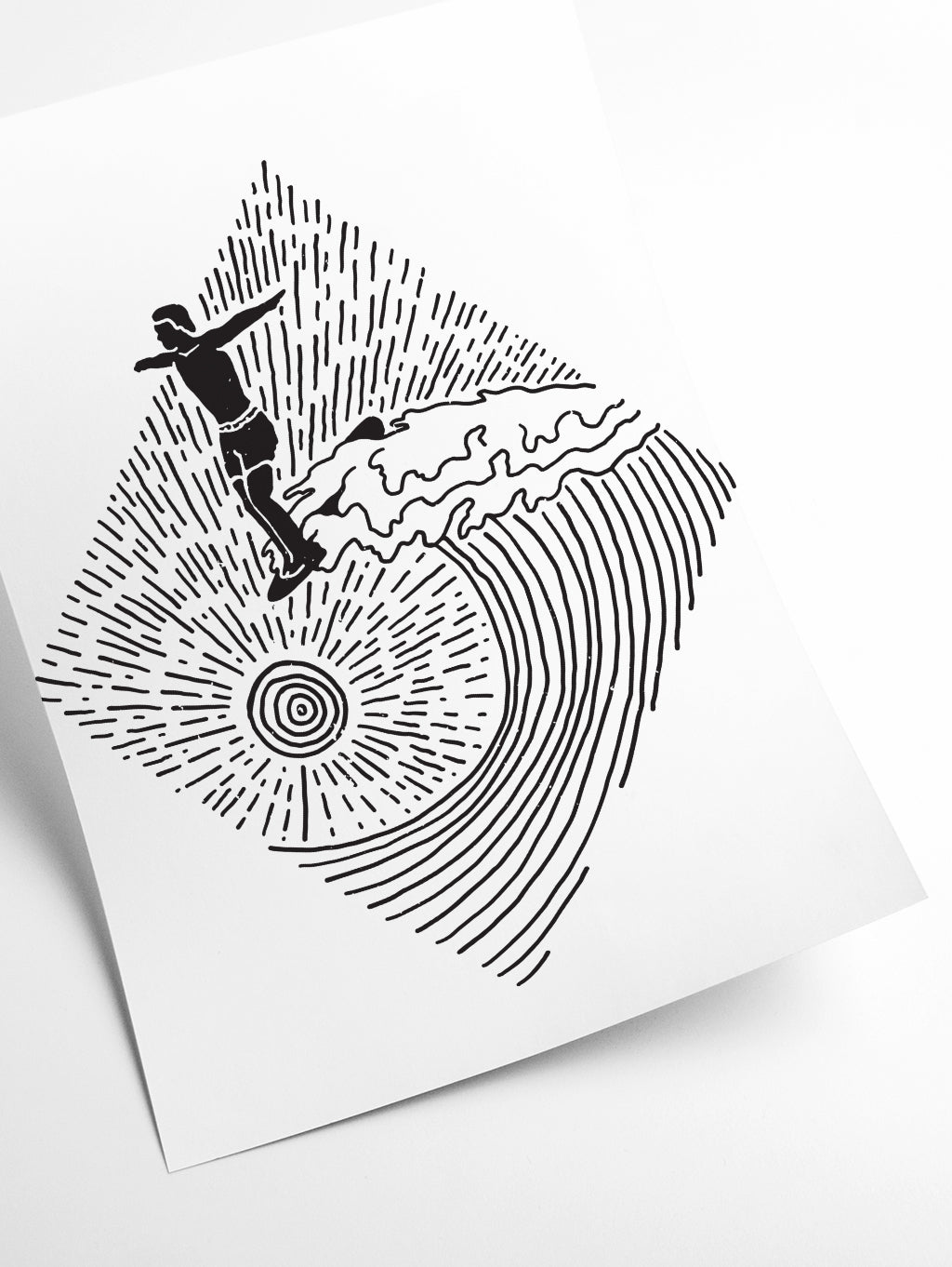 Surfer Line Drawing