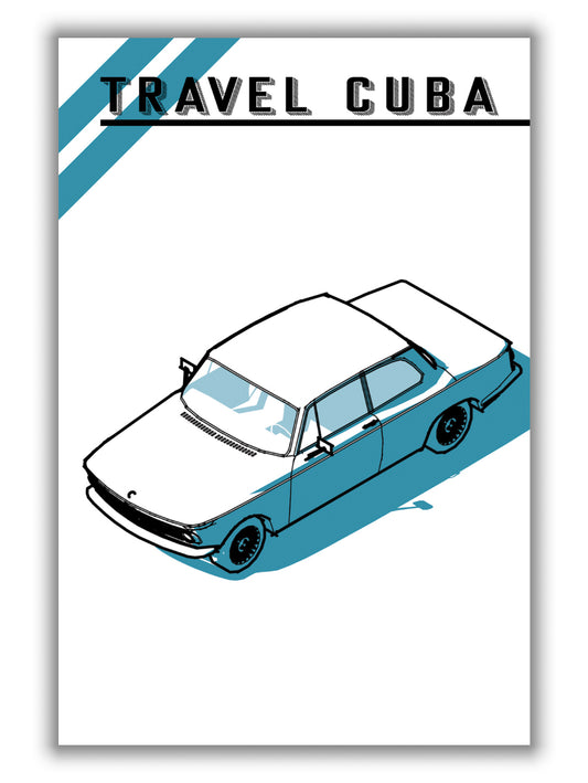 Travel cuba blue Car