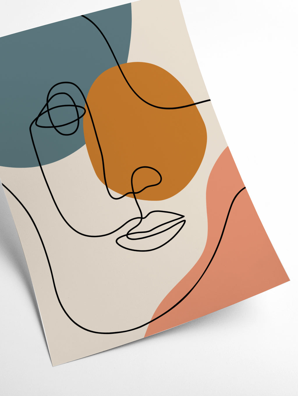 Abstract Face Line Drawing