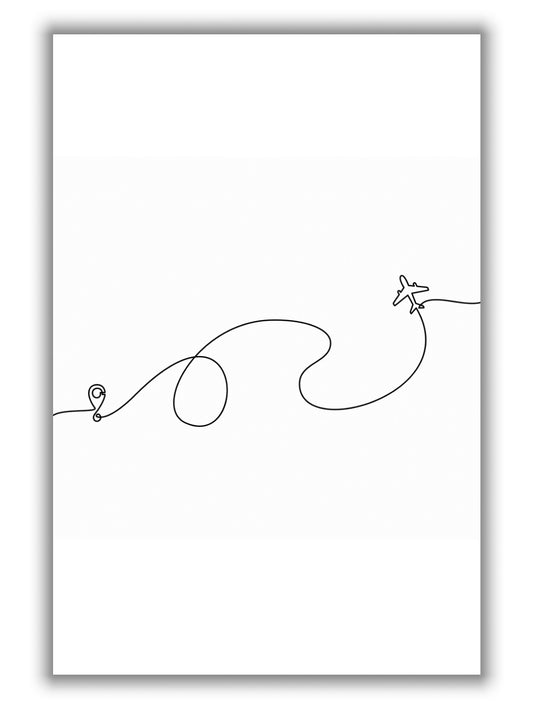 Airplane Line Drawing