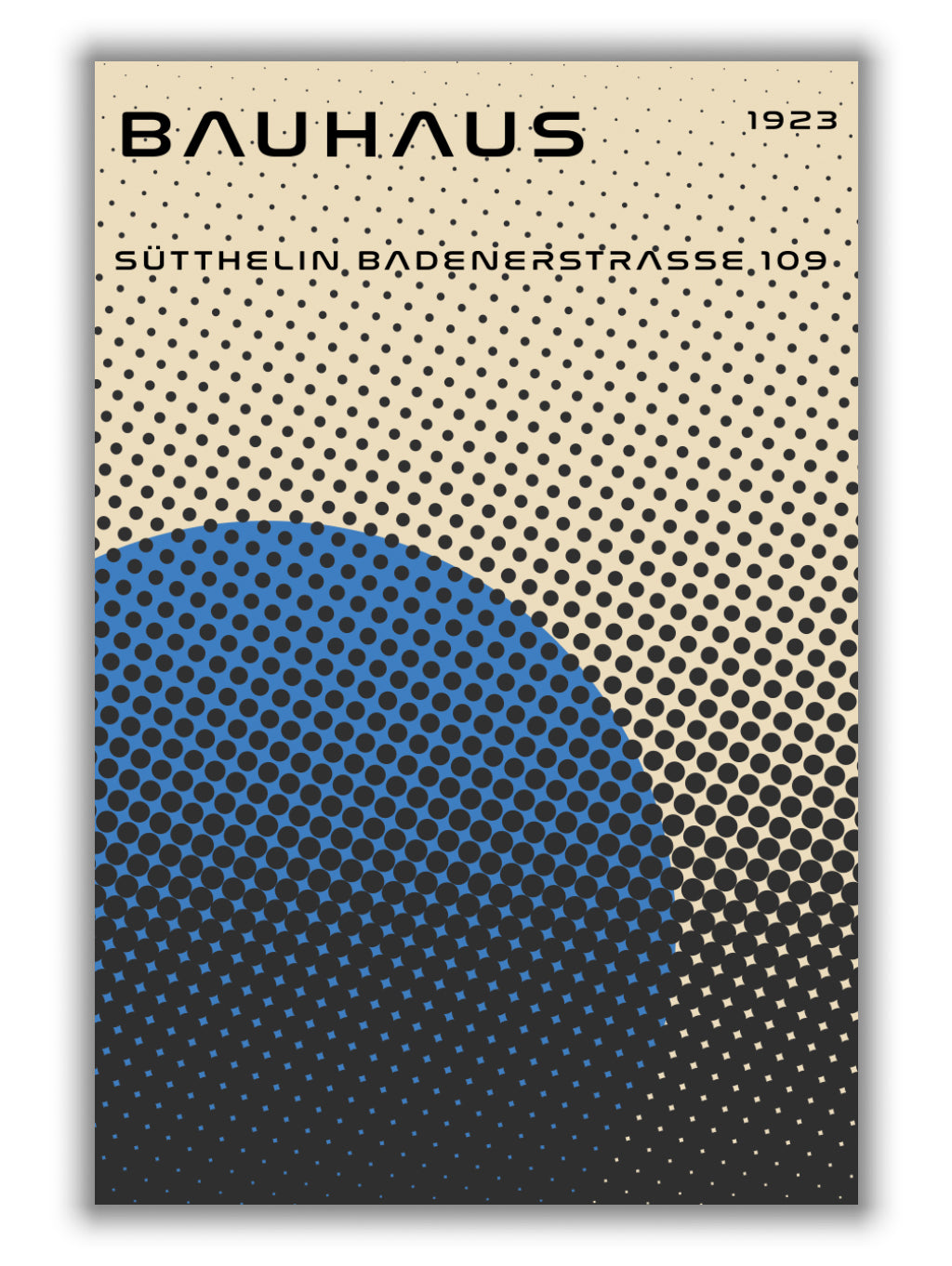 bauhaus geometric blue vibe