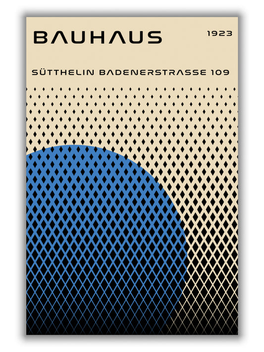bauhaus geometric blue