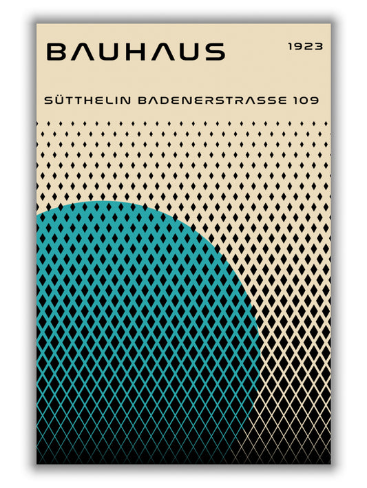 bauhaus geometric teal