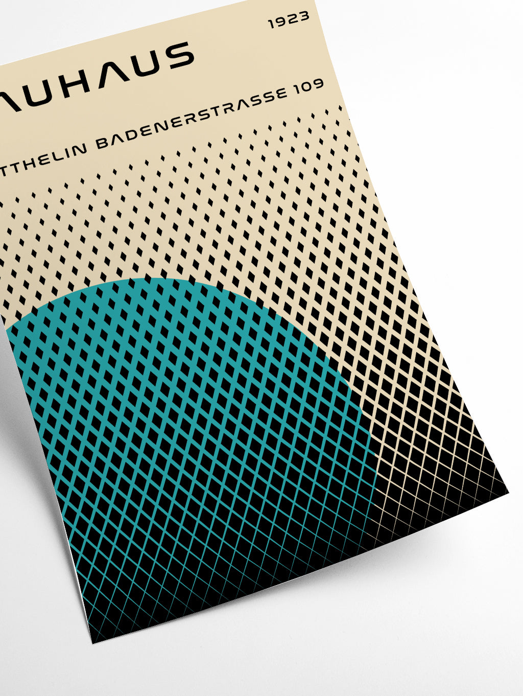 bauhaus geometric teal