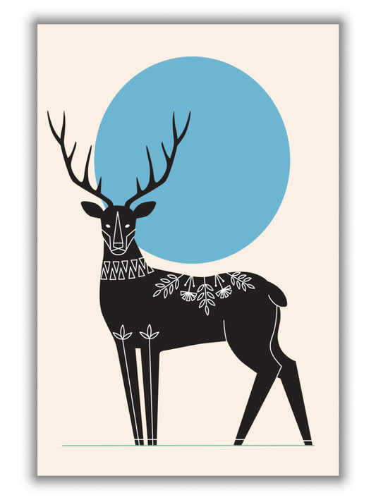 Blue Moonlight Deer