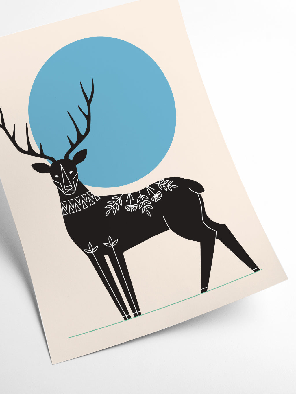 Blue Moonlight Deer