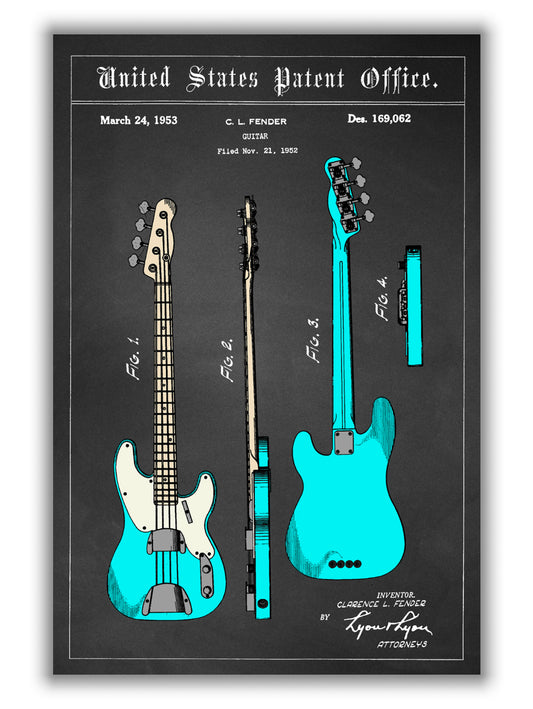 Fender bass guitar Patent
