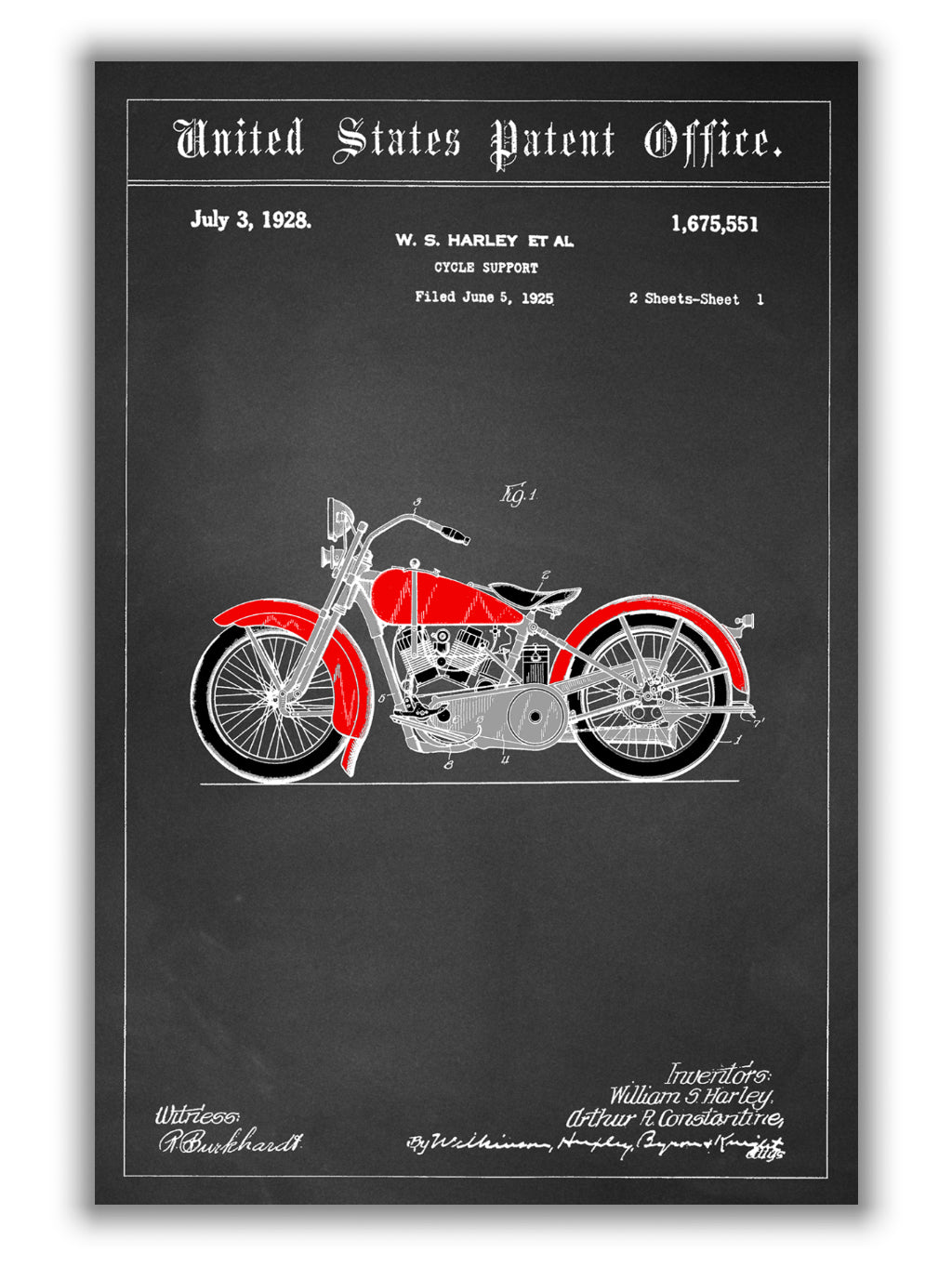 Harley Davidson Motorcycle Patent